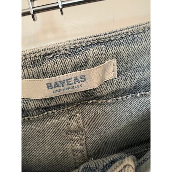 Bayeas High Waist Crystal Embellished Lace Wide Leg Jeans 26 Lesley Blue Boho - Picture 5 of 11